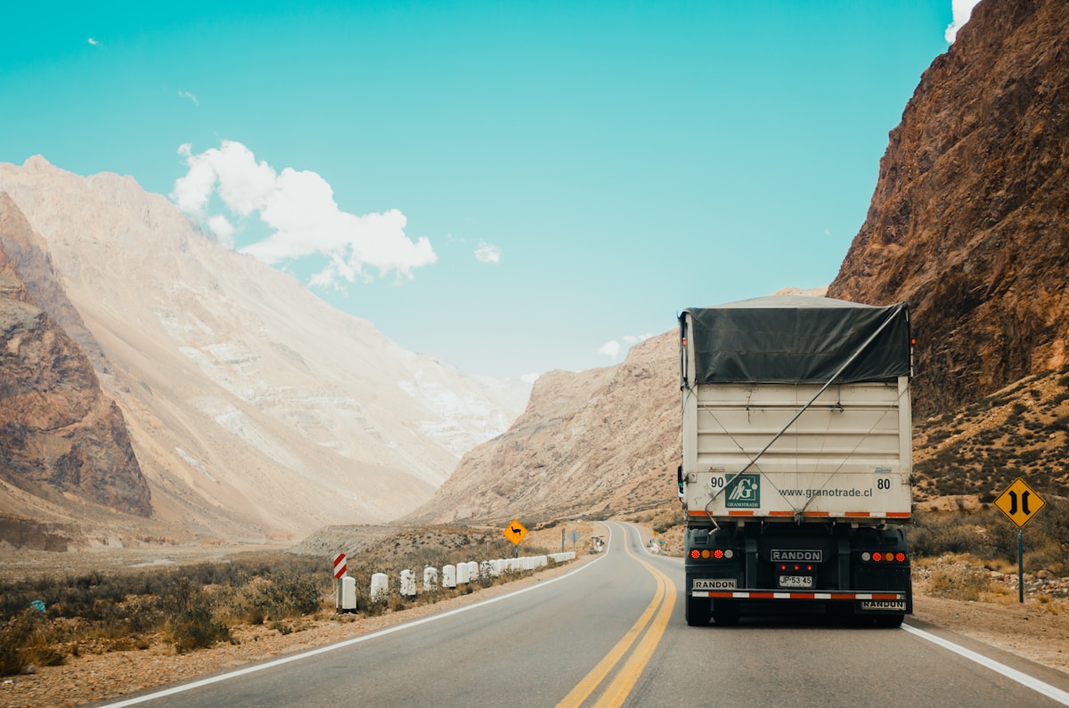 Road and transport infrastructure crossing a regional landscape